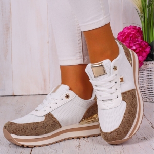 Sneakersy damskie białe buty adidasy lekkie sportowe