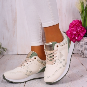 Sneakersy damskie beżowe buty sportowe wygodne