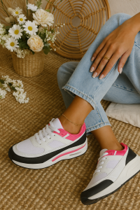Sneakersy damskie białe buty sportowe wygodne lekkie