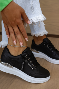 Sneakersy damskie czarne buty sportowe wygodne lekkie