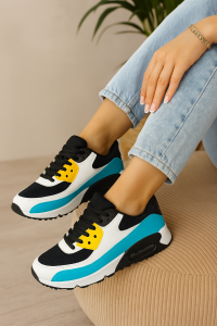 Sneakersy damskie czarne buty sportowe wygodne lekkie
