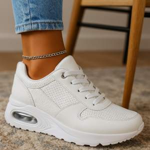 Sneakersy damskie białe buty sportowe wygodne lekkie