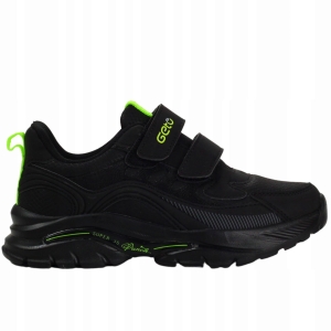 Sneakersy dziecięce czarne buty sportowe na rzep