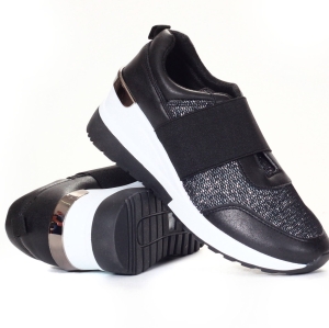  Sneakersy damskie czarne buty sportowe wygodne lekkie