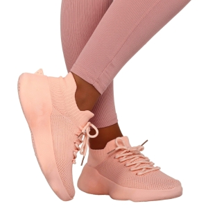 Sneakersy damskie różowe buty sportowe wygodne lekkie
