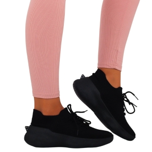 Sneakersy damskie czarne buty sportowe wygodne lekkie