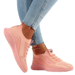 Sneakersy damskie różowe buty sportowe wygodne lekkie