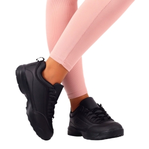 Sneakersy damskie czarne buty sportowe Aria