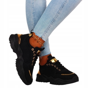 Sneakersy damskie czarne buty sportowe Emma