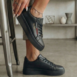 Sneakersy damskie czarne buty sportowe Nora