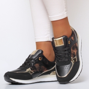  Sneakersy damskie czarne buty sportowe Esther