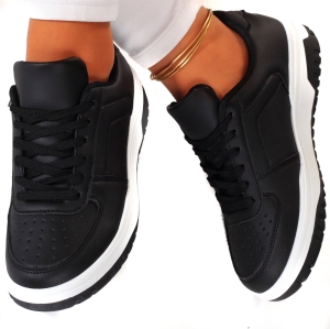 Sneakersy damskie czarne buty sportowe Flora