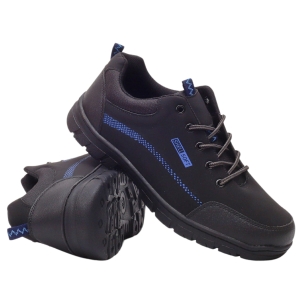 Buty męskie trekingowe sportowe czarne wygodne Caleb