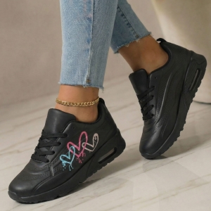 Sneakersy damskie czarne buty sportowe Scarlett