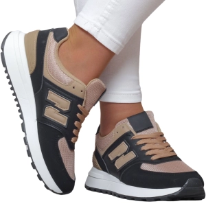 Damskie sneakersy wygodne lekkie beżowe Ava