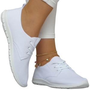 Damskie tenisówki slip-on białe klasyczne wsuwane trampki Lily