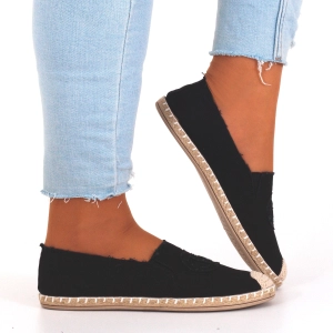 Czarne Espadryle Damskie Wsuwane Lekkie Casual Boho Sophia