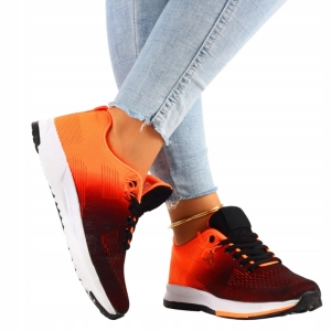 Pomarańczowo-czarne damskie sneakersy sportowe ombre Emery