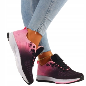Różowo-czarne damskie sneakersy sportowe ombre Isabella