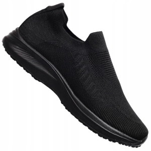Męskie czarne buty sportowe wsuwane lekkie sneakersy Oliver