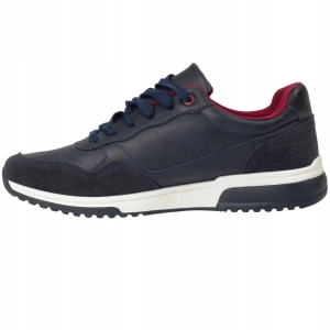 Męskie granatowe sneakersy sportowe z bordowymi detalami Isaac