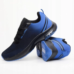 Męskie niebiesko-czarne buty sportowe z amortyzującą podeszwą Aiden